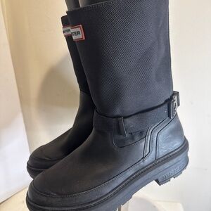 HUNTER KILLING EVE Limited Edition Black Nylon Pull On Boots Size US 10 new
